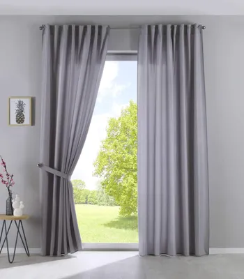 Produktbild von Set aus 2 Verdunkelungsgardinen, 250 x 140 cm, Leinenoptik