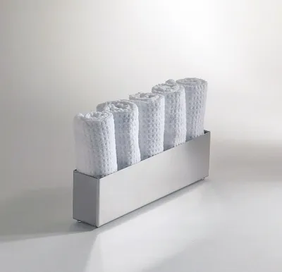 Produktbild von Gästetuchhalter, Tischgästetuchhalter, Handtuchhalter, Edelstahl hochglänzend poliert.  Germany