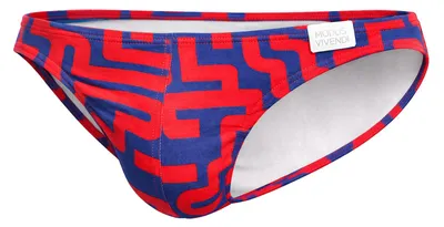 Obrázek produktu pro MODUS VIVENDI Labyrinth Low Cut Brief Red/Blue - Größe XL