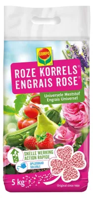 Produktbild von Compo Universaldünger - rosa Granulat - 5 kg - Wachstumsförderung - üppige Blüte - schmackhafte Ernte