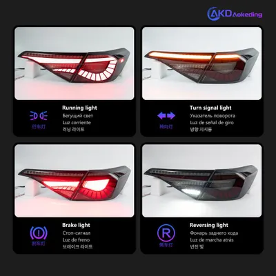 Obrázek produktu pro Zadní světlo LED – Černo-červené – 12V – Materiál: ABS – Pro automobil