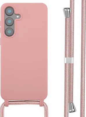 Zdjęcie produktu dla imoshion Silikonowe etui ze sznurkiem do Samsung Galaxy S25 FE - Piaskowy róż