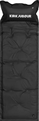 Produktbild von KIRKJUBØUR "Roros" Selbstaufblasende Isomatte mit Kissen | 100% PVC | Komfort für Camping & Wandern | Inkl. Aufbewahrungsbeutel, schwarz | KJ-77