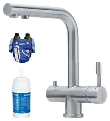 Produktbild von FRANKE 3-Wege-Wasserhahn – Set mit BRITA P1000 Untertisch-Wasserfilter