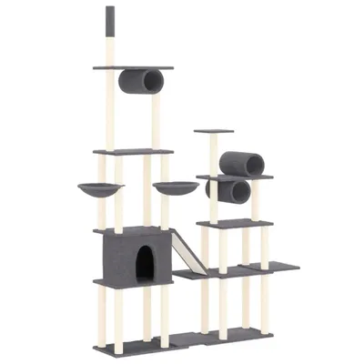 Produktbild von Kratzbaum mit Sisal-Kratzsäulen Dunkelgrau 279 cm