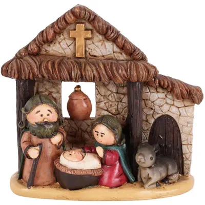 Zdjęcie produktu dla Mała scenka Bożonarodzeniowa, 15 cm