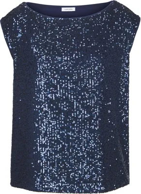 Produktbild von LASCANA Paillettenshirt dunkelblau Größe 40/42