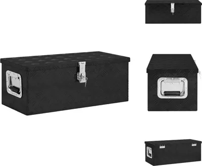 Obrázek produktu pro vidaXL Úložný box černý 70x31x27 cm hliník - Boxy na nářadí