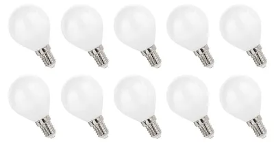 Productafbeelding van Spectrum LED Kogellamp P45 E14 Mat - 4W 410lm 4000K - Neutraalwit - Vervangt 35W - 10 stuks