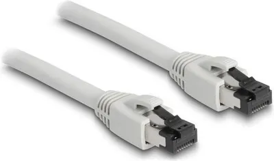 Produktbild von Delock RJ45 Netzwerkkabel Cat.8.1 S/FTP 0,5 m bis 40 Gbps grau