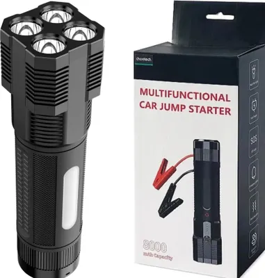 Obrázok produktu pre Choetech Jump Starter s powerbankou 8000Mah - LED baterka čierna