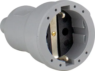 Produktbild von as-Schwabe PVC-Schutzkontaktkupplung Grau Schuko max. 1,5mm² 230V 16A IP20