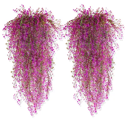 Productafbeelding van 2 kunstplanten, hangplanten voor balkons, slaapkamers, keukens, woonkamers, kantoren, vensterbanken, groene planten, kunststofplanten, decoratie