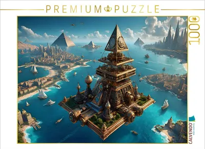 Produktbild von CALVENDO Puzzle Steampunk - Luftfähre | 1000 Teile Lege-Größe 64x48cm Foto-Puzzle für glückliche Stunden