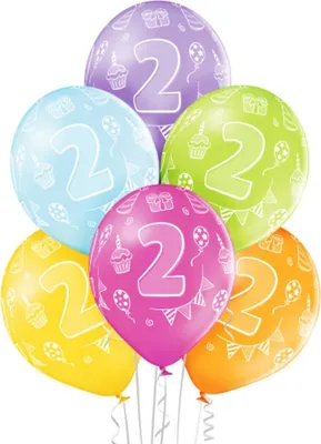 Produktbild von Luftballon Ø30cm Geburtstag #2 | 6 Stk. Bunt