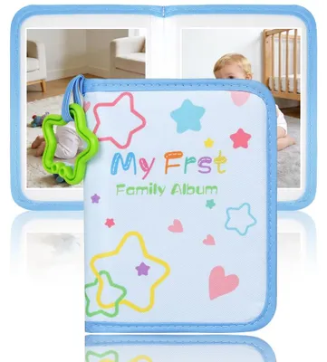 Imagen del producto de Álbum para bebés, con espacio para 17 fotografías, de 16,5 x 11,5 cm, álbum familiar para el primer año