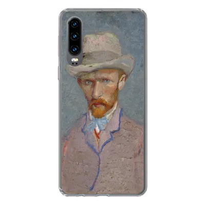 Produktbild von MuchoWow® Handyhülle Schutzhülle Hülle für Huawei P30 Selbstporträt - Vincent van Gogh Silikon Softcase Handy Hülle - Kartenbesitzer
