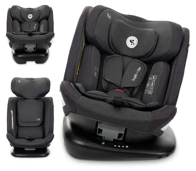 Obrázek produktu pro Autosedačka Lorelli Sagitta i-Size (40x150 cm), otočná o 360 stupňů, s bezpečnostním polstářem hlavy, černá