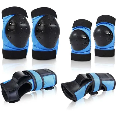Produktbild von 6-in-1 Kinder-Schutzset – Knie-, Ellenbogen- und Handgelenkschutz, verstellbar, für Inlineskates, Skateboard, Roller, Fahrrad und weitere Sportarten