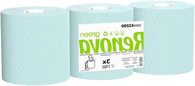 Productafbeelding van Keukenrol - Papierrol - Huishoudelijk Gebruik - 100% Gerecycled Papier - 180 Meter - Blauw