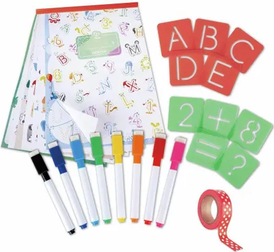 Produktbild von Hape Lernspielzeug Buchstaben und Zahlen tracing Set fr Kinder