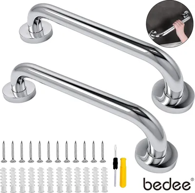 Produktbild von 2 Stück Haltegriff Edelstah Rutschfest für Bad, Dusche & Badewanne für Senioren, Kinder, Wandgriff, Badewannengriff, Duschgriffe