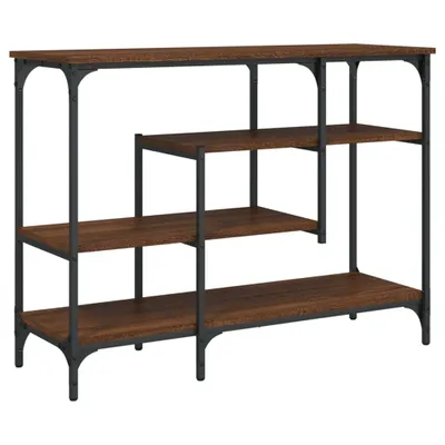 Obrázok produktu pre vidaXL Konzolový stolík s policami hnedý dubový vzhľad 100x35x75 cm
