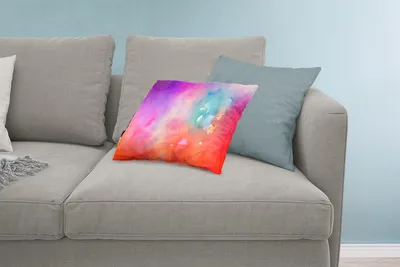 Produktbild von MuchoWow® Zierkissen Sofakissen Wohnzimmer Dekokissen 60x40 cm Aquarell - Abstrakt - Grün - Rot - Kopfkissen - Polster mit Foto