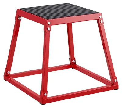 Immagine prodotto di Cassetta pliometrica, design resistente, superficie antiscivolo, 18 pollici, rossa