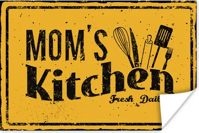 Produktbild von MuchoWow® Poster Küche - Mama - Vintage 120x80 cm - Bilder