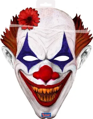Produktbild von 1 Grusel Clown Maske Xxl Fasching Karneval Halloween Kostüm Zubehör Deko