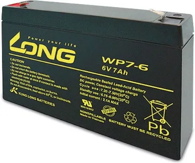 Obrázok produktu pre KUNG LONG Blei-Battery WP7-6, 6 V-/7 Ah