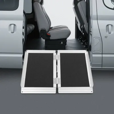 Productafbeelding van Opklapbare oprijplaat van 60.96 cm van aluminiumlegering voor rolstoelen en wandelaars