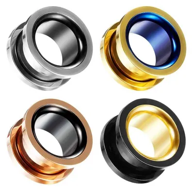 Productafbeelding van Set van 4 Oorplugs Tunnel Piercings - Diverse Maten