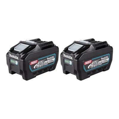 Obrázok produktu pre Makita 2x BL 4050 F batéria 40 V max. 5,0 Ah / 5000 mAh Li-Ion XGT ( 2x 191L47-8 ) IP64 s indikátorom stavu nabitia