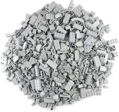 Produktbild von LEGO® Steine Sondersteine Gemischt Hellgrau NEU! Menge 250x – Jede Mischung individuell zusammengestellt