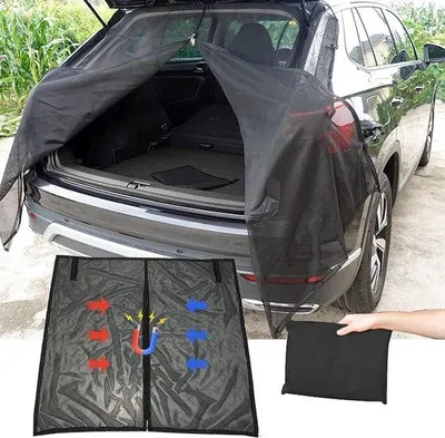 Obrázek produktu pro Střešní kryt 170 x 140 cm, síť proti hmyzu, šedá, do auta, karavanu