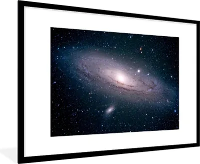 Produktbild von MuchoWow® Gerahmtes Poster Die Milchstraße am Sternenhimmel 90x60 cm - Poster mit Schwarzem Bilderrahmen Wandposter Rahmen Foto Bilder - Wanddekoration - Fotos