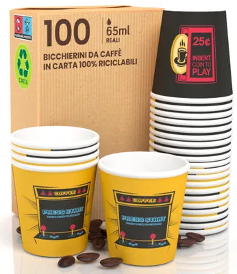 Papierbecher 100 ml, biologisch abbaubar, 100 Stück