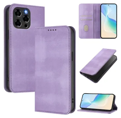 Image de Etui pour Doogee Note 58 / Note 58 Pro, étui en cuir vintage avec protection RFID, fentes pour cartes, support Violet