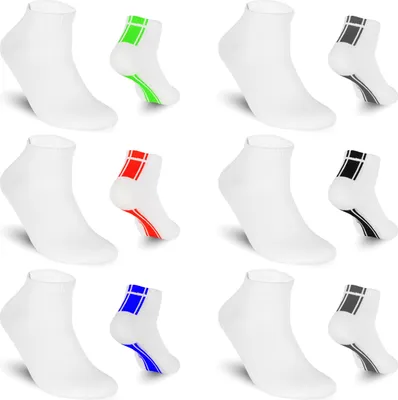 Produktbild von TEXEMP Sneaker Socken Herren & Damen 12 - 36 Paar Mehrfarbig Baumwolle | B7 - 43-46 - 12er Pack
