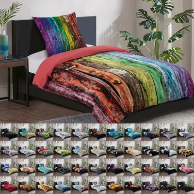 Produktbild von SANILO® Bettwäsche 135x200 cm, 100% feinste Baumwolle, 2-teilig, Bettbezug, Kissenbezug 80x80cm - Rainbow