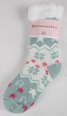 Produktbild von Hüttensocken Einheitsgröße 35-42 Haussocken Wintersocken Hausschuhe Strümpfe Socken