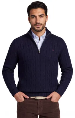 Produktbild von Tommy Hilfiger MW0MW40443DW5, Pullover, Erwachsener, Männlich, Navy, XL, Regular fit