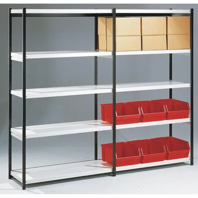 Produktbild von Magazin-Regal Stora 100 Endseite BxTxH 100x60x190cm schwarz/lichtgrau