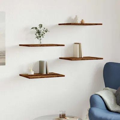 Produktbild von "SALE 2026"Bücherregale - Braun Regalböden 4er-set Altholz-Optik 40x30x1,5cm Holzwerkstoff Stabli Möbel6167870