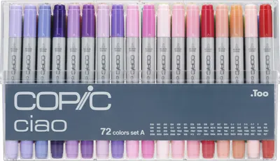 Produktbild von Copic Ciao Set A Grafikmarker - Nachfüllbar mit Copic Ink - 72Stk