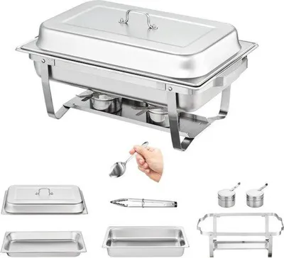 Obrázok produktu pre Ohrevné nádoby na bufet a chafing dish – ohrevné nádoby na catering s vekom – sada 2 ks