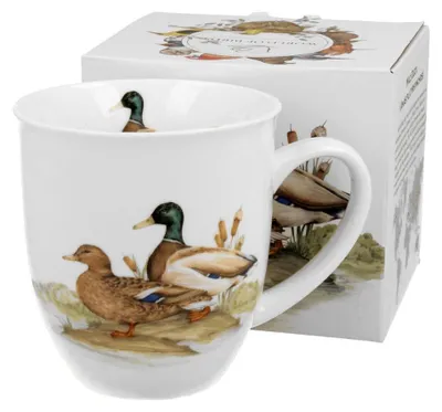 Zdjęcie produktu dla Kubek DUO World of Birds 400 ml WILD DUCK (dzika kaczka) Nowa porcelana Bone China