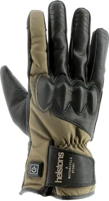 Produktbild von Helstons Curtis beheizbare Motorrad Handschuhe, schwarz/khaki, 13
